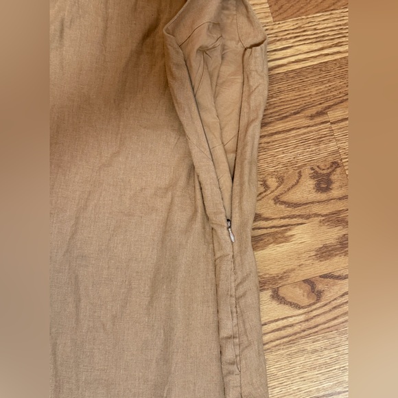Abercrombie & Fitch, Sleeveless Tan Linen mini dress - Picture 6 of 8